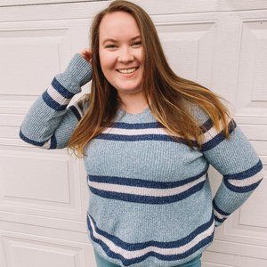 Blue Striped Sweater